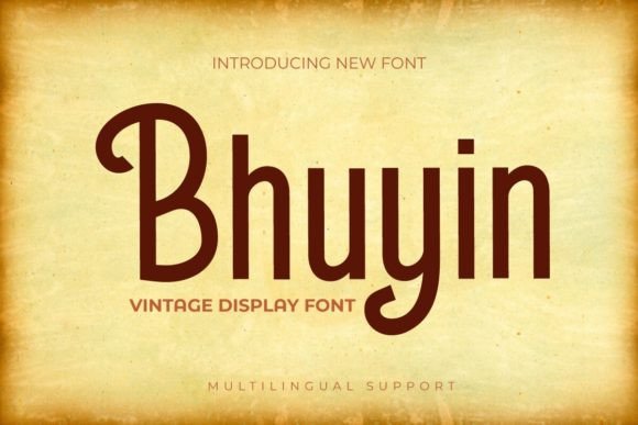 Bhuyin Display Font for Handmade Creativity