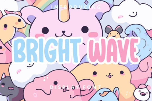 Bright Wave Font for Playful and Magical Design Projects