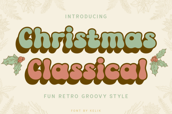 Christmas Classical Font for Festive Craft Projects