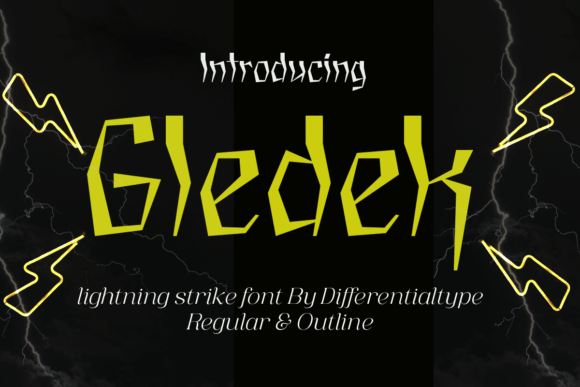 Gledek: The Lightning Display Font for Bold Brand Identity