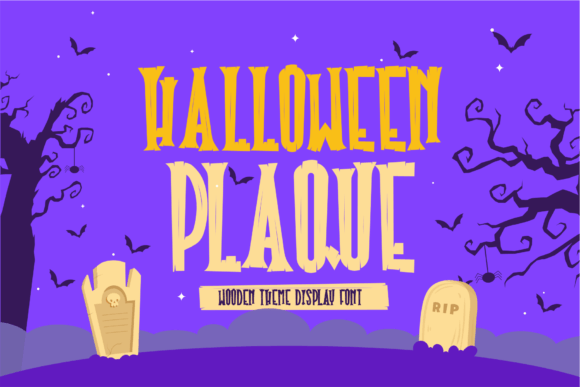 Halloween Plaque Font for Web Designers and Digital Creators