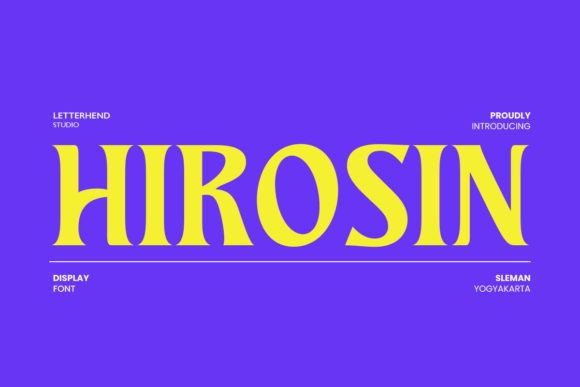 Hirosin: A Modern Display Font for Polished Branding