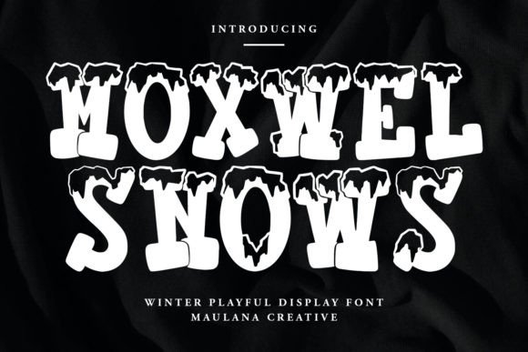 Moxwel Snows: The Playful Display Font for Winter Branding