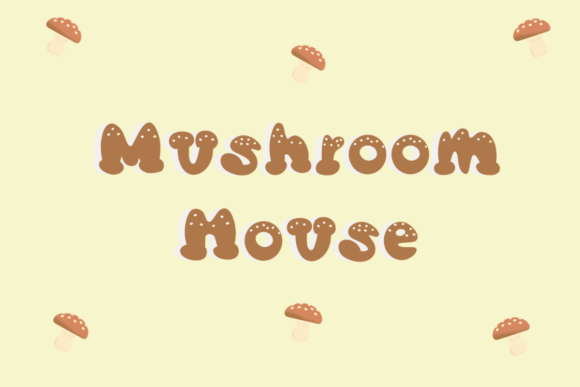 Mushroom House Font for Branding and Design Projects