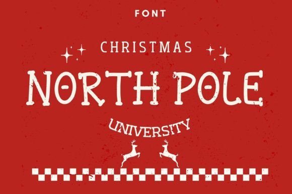 North Pole Christmas Font for Festive Craft Projects