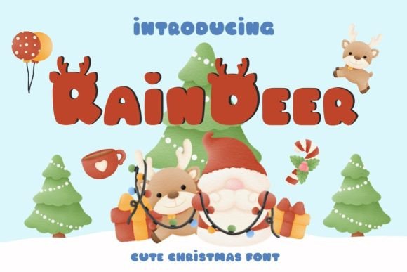 Raindeer: A Festive Display Font for Creative Projects