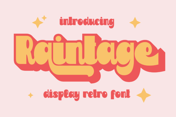 Raintage Display Font for Retro Web Design