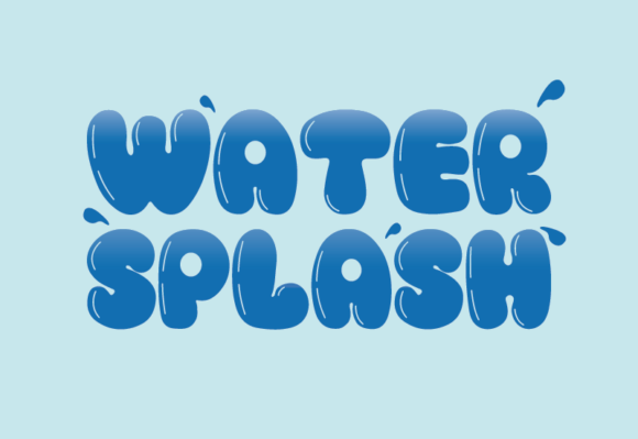 Water Splash Font for Playful Digital Campaigns