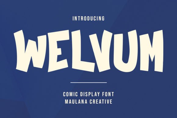 Welvum: The Bold Comic Display Font for Creative Projects